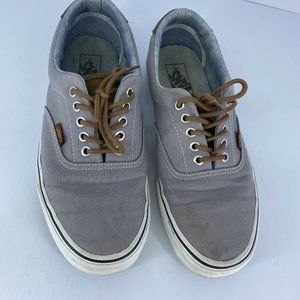 Vans ERA 59 Frost Gray White Leather Samurai Warrior Men Casual Shoes SZ 9.5